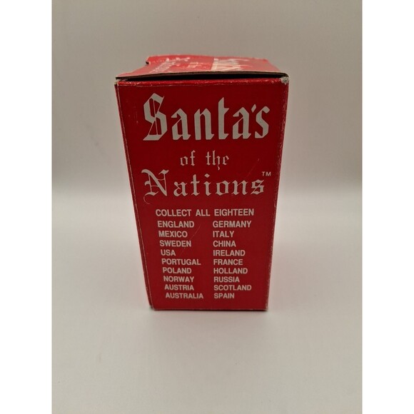 Santa's of The Nations Hand Painted Porcelain Christmas Fig (France) #8910 - Picture 6 of 8